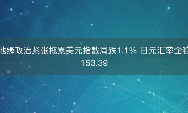 地缘政治紧张拖累美元指数周跌1.1% 日元汇率企稳153.39