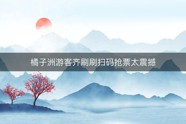 橘子洲游客齐刷刷扫码抢票太震撼