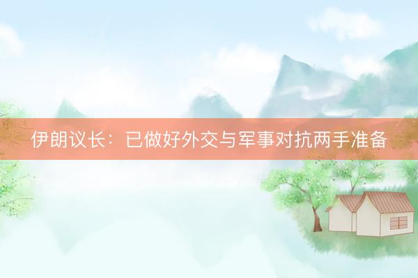 伊朗议长：已做好外交与军事对抗两手准备