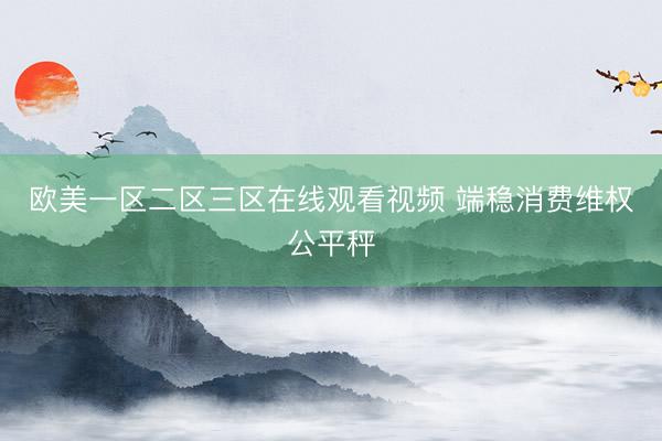 欧美一区二区三区在线观看视频 端稳消费维权公平秤