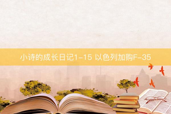 小诗的成长日记1-15 以色列加购F-35