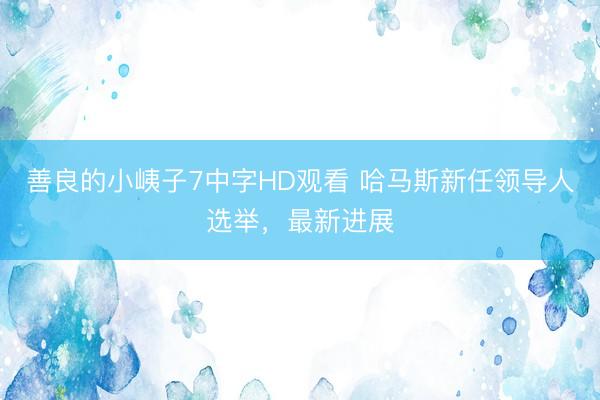 善良的小峓子7中字HD观看 哈马斯新任领导人选举，最新进展