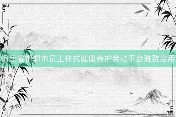 河北省邯郸市员工样式健康养护劳动平台雅致启用