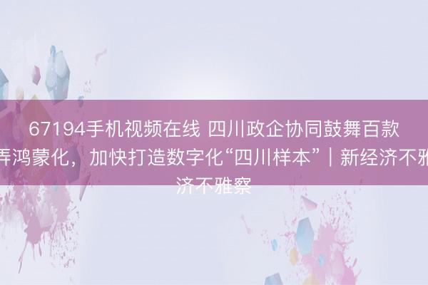 67194手机视频在线 四川政企协同鼓舞百款愚弄鸿蒙化，加快打造数字化“四川样本”｜新经济不雅察