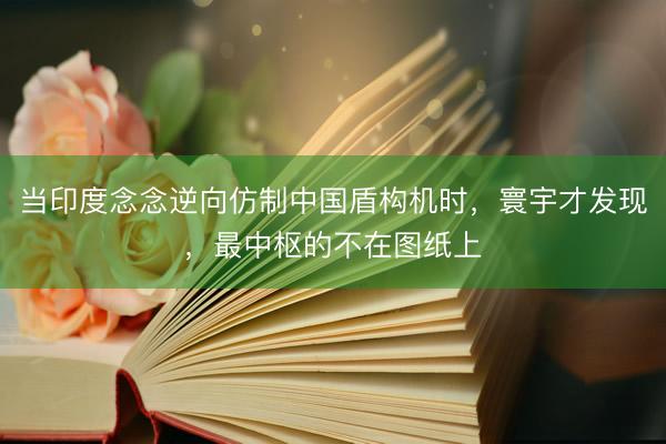 当印度念念逆向仿制中国盾构机时，寰宇才发现，最中枢的不在图纸上